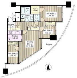 イーストコア曳舟二番館 39階 間取り図