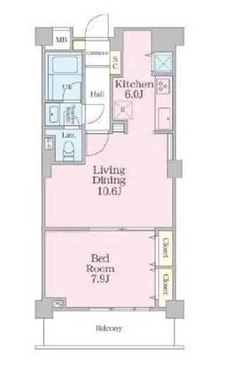 グラマシー恵比寿 707 間取り図