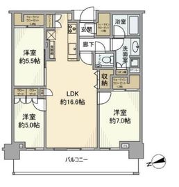 グローバルフロントタワー 7階 間取り図