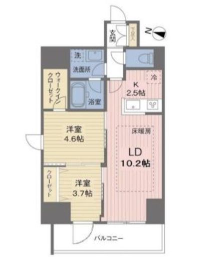 ACOLT中野富士見町 (アコルト中野富士見町) 801 間取り図