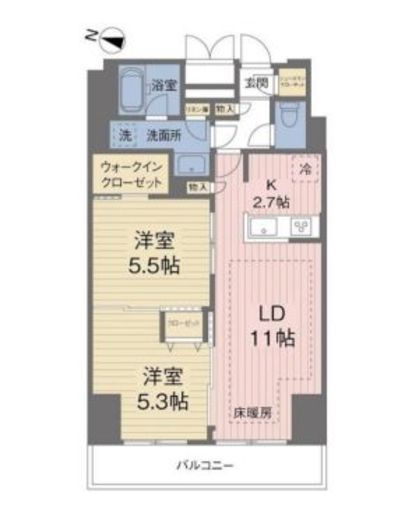 ACOLT中野富士見町 (アコルト中野富士見町) 603 間取り図