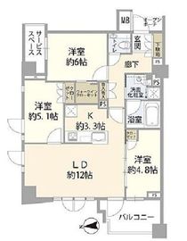 プラウド中野テラス 3階 間取り図