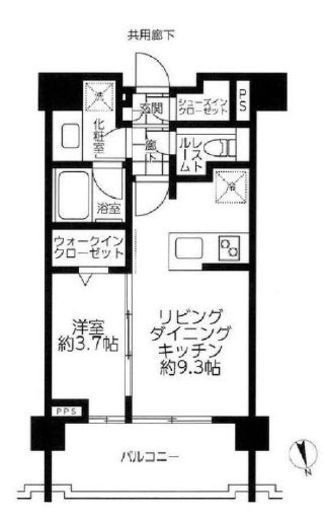 ピアース尾山台レジデンス 4階 間取り図