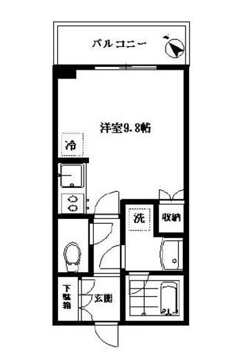 シティタワー新宿 15階 間取り図