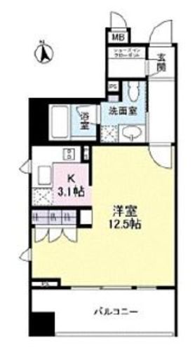 ラヴォーグ南青山 2階 間取り図
