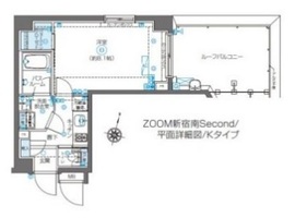 ZOOM新宿南Second 4階 間取り図