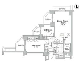 ライオンズ外苑の杜 3階 間取り図