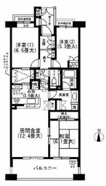 アルス武蔵小杉 2階 間取り図