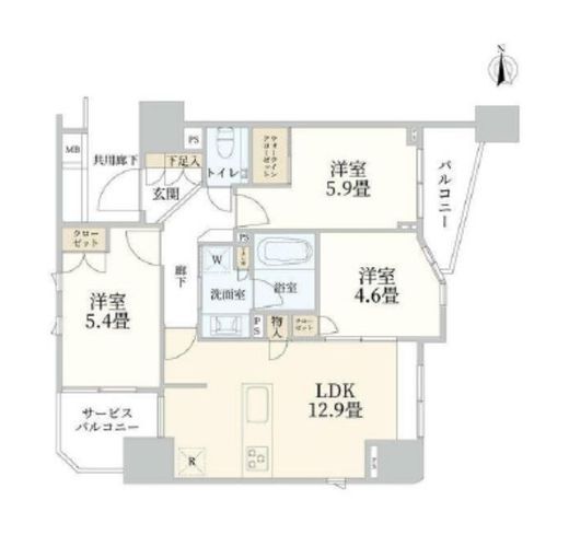 ルジェンテ品川南大井フレクシス 10階 間取り図