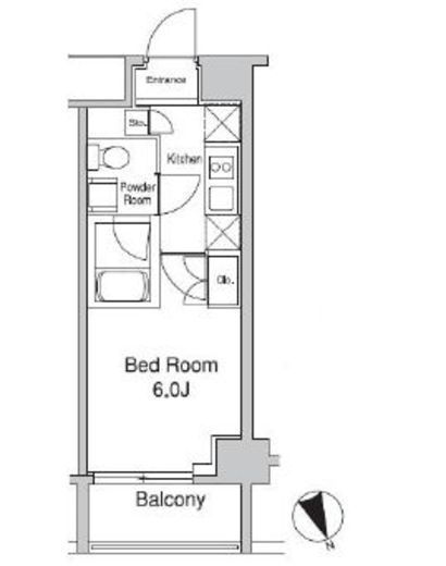 プラウドフラット蒲田Ⅱ 711 間取り図