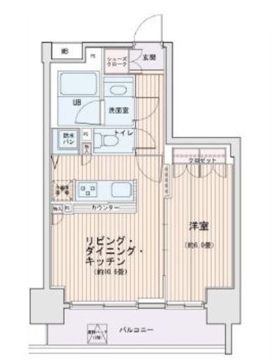 エスティメゾン錦糸町2 1208 間取り図