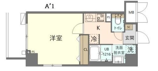 KoHa錦糸町 206 間取り図
