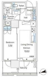 プラウドタワー芝浦 3階 間取り図