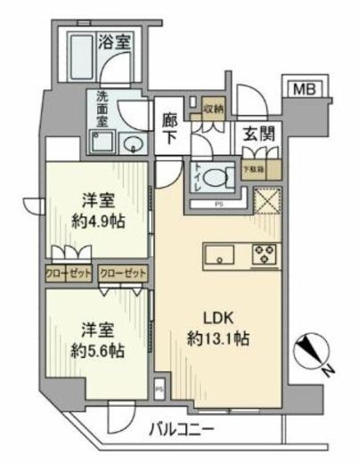 オープンレジデンシア日暮里ステーションフロント 13階 間取り図