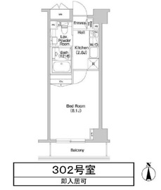 コンフォリア西新宿 302 間取り図