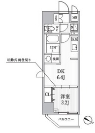 シーズンフラッツ日暮里 403 間取り図