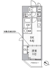 シーズンフラッツ日暮里 502 間取り図