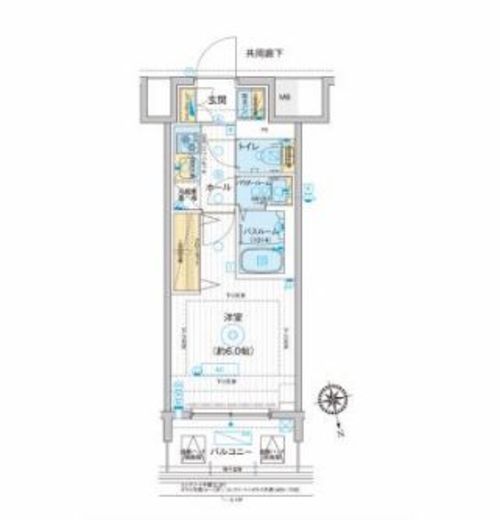 ディームス品川南大井 405 間取り図