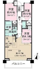 クレヴィア大泉学園 5階 間取り図
