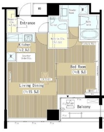 六本木エムケイアートレジデンス 603 間取り図