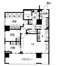 広尾ガーデンフォレスト 8階 間取り図