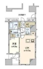 クオリア神南フラッツ 8階 間取り図
