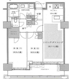 プラウドタワー芝浦 13階 間取り図