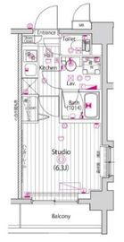 ガーラ・リバーサイド目黒 5階 間取り図