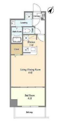 アルファコート常盤台3 807 間取り図
