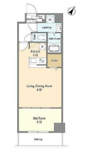 アルファコート常盤台3 304 間取り図