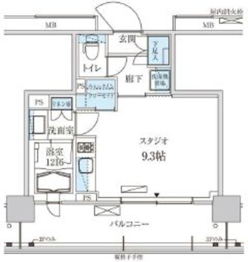 パークアクシス菊川ステーションゲート 710 間取り図