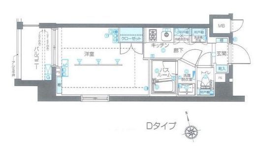ZOOM品川南 5階 間取り図