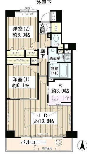 メゾン・シャルム 903 間取り図