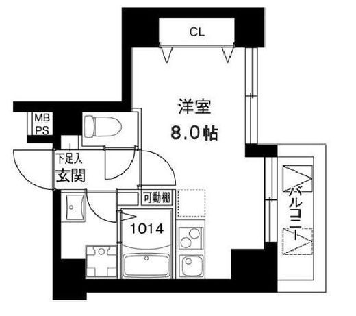 レオーネ川崎 801 間取り図