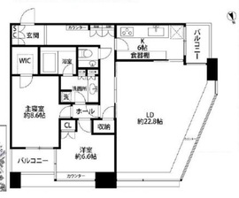 青山パークタワー 10階 間取り図