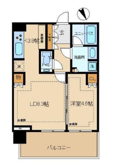 シティタワー新宿 20階 間取り図