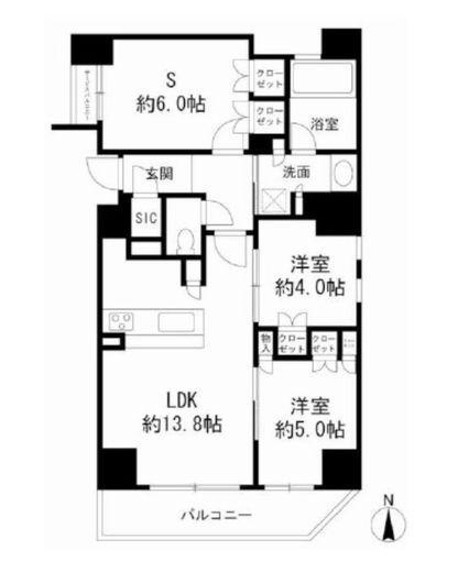リストレジデンス浅草国際通り 7階 間取り図