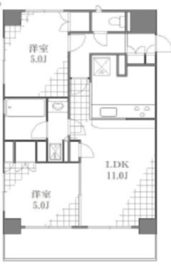 シティインデックス亀戸 8階 間取り図