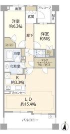 プラウド中野坂上 5階 間取り図