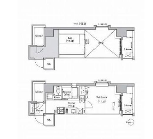 ミュゼ南麻布 801 間取り図