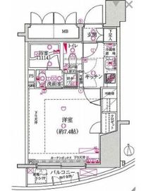 グランティアラ新御徒町アジールコート 5階 間取り図