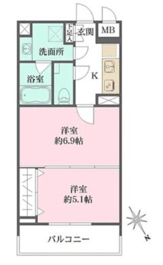 SILVERADO SHIBASAKI-CHO (シルバラード柴崎町) 106 間取り図