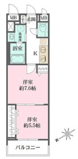 SILVERADO SHIBASAKI-CHO (シルバラード柴崎町) 202 間取り図