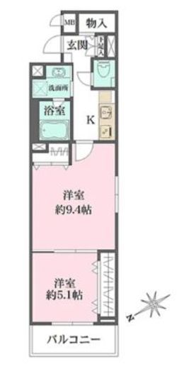 SILVERADO SHIBASAKI-CHO (シルバラード柴崎町) 103 間取り図