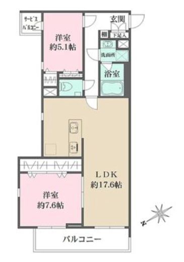 SILVERADO SHIBASAKI-CHO (シルバラード柴崎町) 101 間取り図