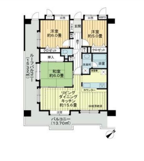 ライオンズマンション渋谷シティ 8階 間取り図