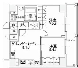 エスティメゾン王子 1202 間取り図