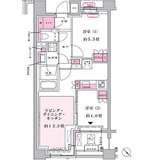 リビオ新宿御苑 3階 間取り図