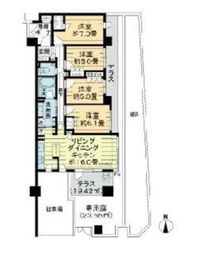 グランフォート元住吉 1階 間取り図