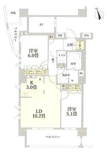 ルジェンテ吉祥寺 5階 間取り図